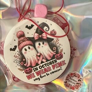 Vanilla Sugar- Pink Halloween Ghost Car Freshie 👻